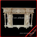 Egypt yellow marble antique indoor fireplaces with western style YL-B101